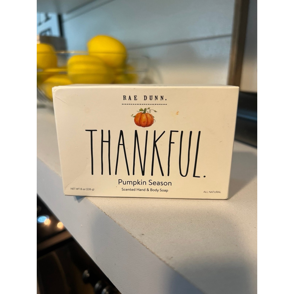 New Rae Dunn Thankful Pumpkin Season Scented BAR Soaps No PARABEN